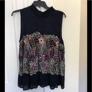 Kaari sleeveless high neck lined top in 2x, new